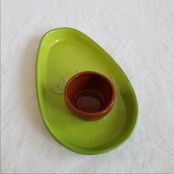 Rae Dunn Avocado Chips and Dip Platter - Picture 2 of 2